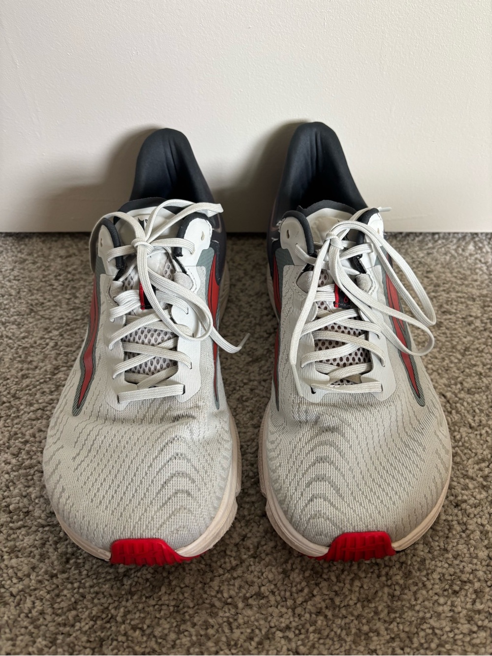 Altra Men's Athletic Running Shoes in White, Red and Black